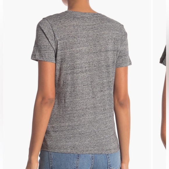 Madewell V-Neck Short Sleeve T-Shirt XXS in Heather Pewter - Picture 5 of 12